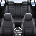 thumbnail image 6 of HQBQBUG Car Seat Covers Full Set Fit for Acura RDX 2008-2024 Full Set Waterproof Leather Vehicle Seat Cushion Luxury Automotive Protector Black,Full Set(5Seat), 6 of 9