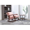 thumbnail image 4 of Timbernest Rocking Chair Accent Chair Reading Armchair for Living Room, Bedroom, Sunroom, Light Pink, 4 of 8