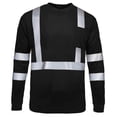 thumbnail image 2 of Betivan Men's Hi Vis Reflective Tee Long Sleeve Crew Neck Mesh Breathable Color Block Safety Workwear Construction Outdoor Work Utility Tops, 2 of 5