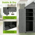 thumbnail image 5 of Miniyam Outdoor Storage Shed, Utility Tool Shed Storage House with Door & Lock, for Backyard Garden Patio Lawn, Gray, 5 of 8