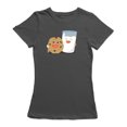 thumbnail image 1 of T-shirt Graphique Cookies And Milk pour Femmes Charbon, 1 of 1