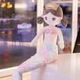thumbnail image 2 of Adorable Cartoon Mermaid Plush Doll Soft Stuffed Toy Kid Hugging Pillow(55cm), 2 of 7