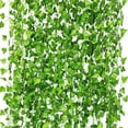 thumbnail image 3 of Guirnalda colgante de hiedra artificial de hiedra - 12 piezas Guirnalda de hiedra artificial Boda de hiedra artificial para oficina, cocina, jardín, decoración de pared de fiesta Adepaton HFP-0264, 3 of 9