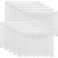 12pcs Plastic Envelopes, Clear Reusable Poly Envelope Waterproof File ...