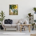 thumbnail image 2 of Stupell Industries Tropical Mixed Monstera Leaves Graphic Art Metallic Gold Floating Framed Canvas Print Wall Art, Design by Victoria Barnes, 2 of 6