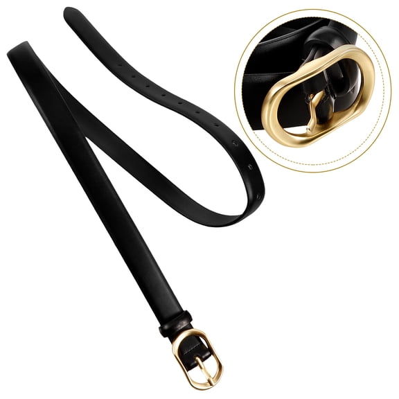 NUOLUX Belt Dress Women Black PU Western Adjustable Length 1Pcs Western Style Belts for Women