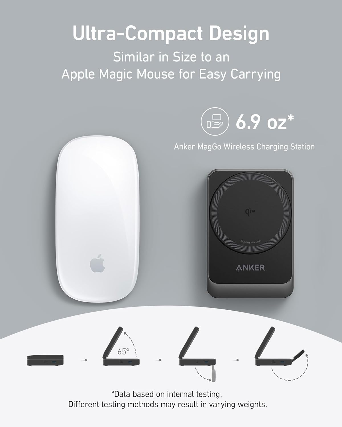 Restored Anker MagGo 3 in 1 iPhone 17 Charging Station, MagSafe-Compatible Wireless Charger Stand (Refurbished)