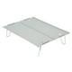 thumbnail image 2 of Mesa plegable pequeña de aleación de aluminio, mesa de picnic portátil ligera con bolsa de almacenamiento para acampar al aire libre, picnic, color gris plateado, 2 of 5