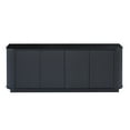 thumbnail image 6 of Noble House Harding Sideboard TV Stand, Wooden Striped Storage Buffet Cabinet, for Kitchen, Bedroom & Entryway, Black, 6 of 11