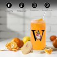 thumbnail image 2 of Vaso de vidrio Wulcea con monograma, 480 ml, con tapa y pajita, 2 of 6