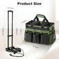 thumbnail image 6 of CozyNestFinds Rolling Cleaning Caddy Bag with Detachable Trolley, Professional Portable Large Cleaning Bag with Wheels, Wearable Cleaning Supply Bag on Wheels for Housekeepers, Army Green, 6 of 13