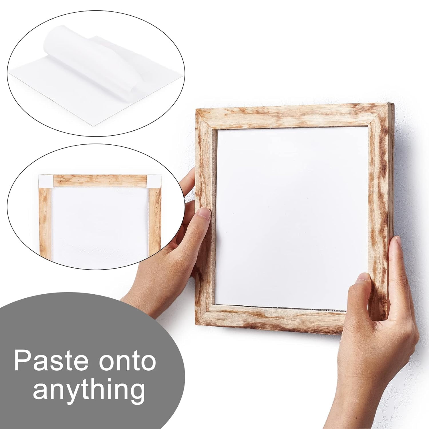 10 Sheet 12x12inch Double Sided Adhesive Foam Sheets 1mm Thick White Craft Adhesive Tape Sheet for Scrapbooking Crafting