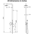 thumbnail image 2 of HEATGENE Outdoor Shower with Rain Shower and Handheld, Wall-Mounted Shower Head for Outside/Poolside/Patio Drench Shower - Matte Black, 2 of 4
