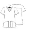 thumbnail image 4 of Cherokee Prints Scrubs Top For Women V-Neck Print CK651, 4 of 4