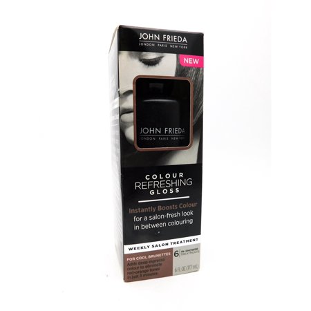 John Frieda Colour Refreshing Gloss Weekly Salon Treatment for cool brunettes 6 fl oz (6 (Best At Home Hair Gloss)