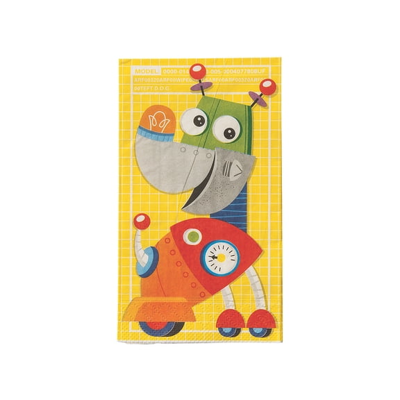 Robot Party Dinner Napkins (16Pc) - Party Supplies - 16 Pieces