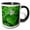 Black/White, variant on 3drose, Oregon, Tryon Creek, Western Trillium in Bloom Surrounded by Green., 11oz Two-tone Black Mug