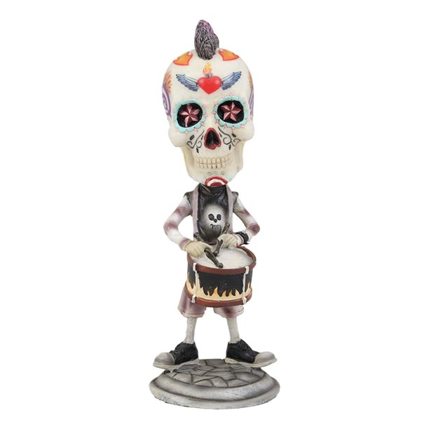 Ebros Gift Day Of The Dead Tattoo Skeleton Rock Snare Drum Player ...