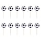 thumbnail image 2 of 24 Pcs Baby Football Cake Decorating Soccer Cupcake Toppers Soccer Topper Dessert Insert Card, 2 of 2