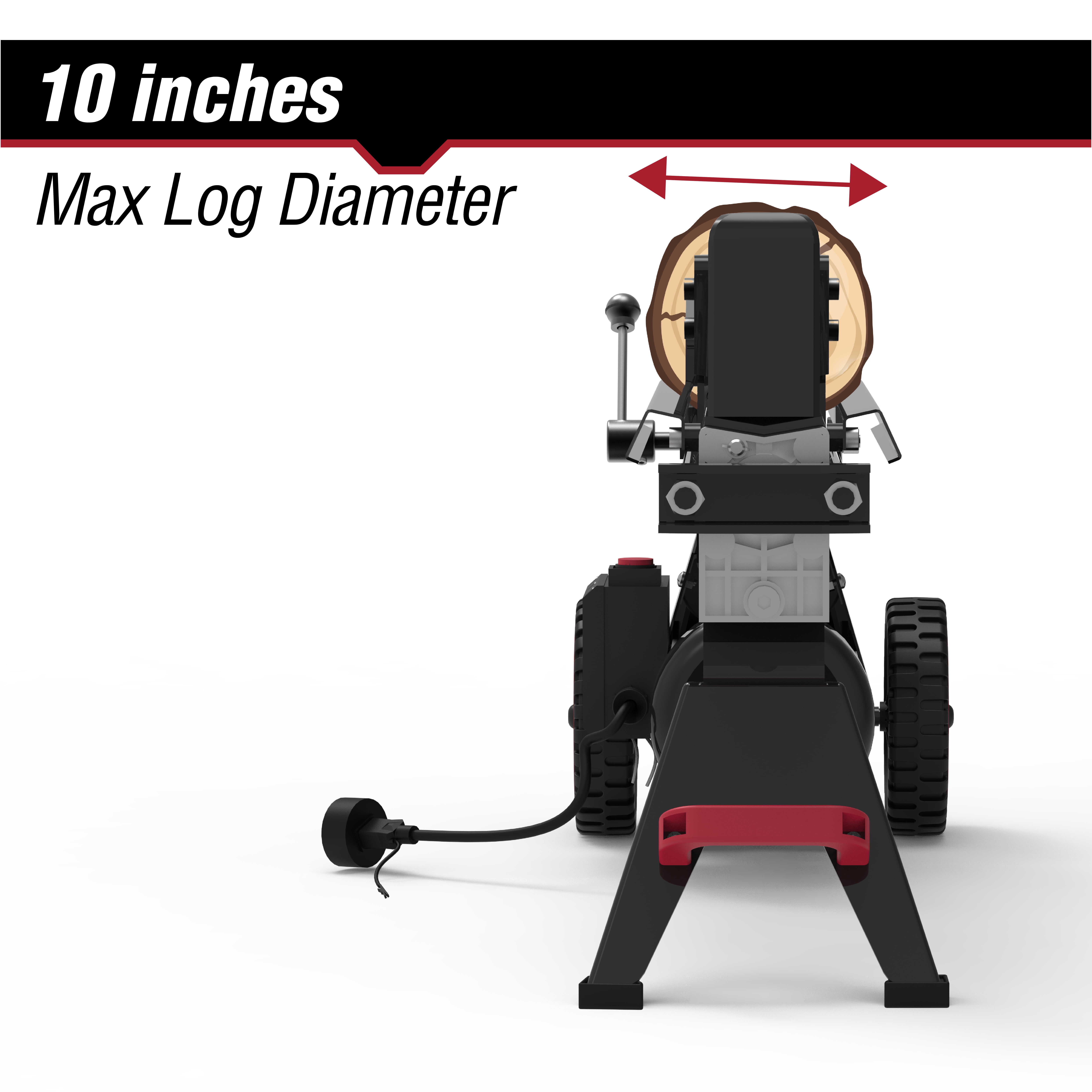 Hyper Tough 5 Ton Log Splitter, 15-Amp Induction Motor with Hydraulic Ram, Horizontal Use with Vertical Storage