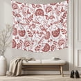 thumbnail image 5 of Boho Red Floral Tapestry for Bedroom Wall Hanging Tapestry, Vintage Farmhouse Paisley Plant Leaf Ceiling Backdrop Tapestries Poster Blanket Wall Decor for Teens Room Living Room Dorm 59" x 90", 5 of 8