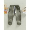 thumbnail image 2 of Bagilaanoe Toddler Baby Boys Girls Joggers Pants Casual Striped Sweatpants 6M 12M 18M 24M 3T Kids Trousers Solid Pocket Bottoms, 2 of 7