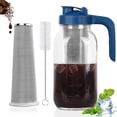 thumbnail image 1 of Cafetera Cold Brew Cupluw, tarro de cristal de 1,9 L, azul, 1 of 8