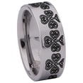 thumbnail image 3 of Shamrock Cross Tungsten Carbide Ring, 3 of 9