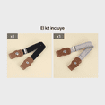 thumbnail image 1 of Cinturón elástico con hebilla ajustable para niños, cinturón elástico con lazo de cuero, accesorios decorativos para pantalones, pantalones vaqueros, vestido para niños y niñas, 1 of 4