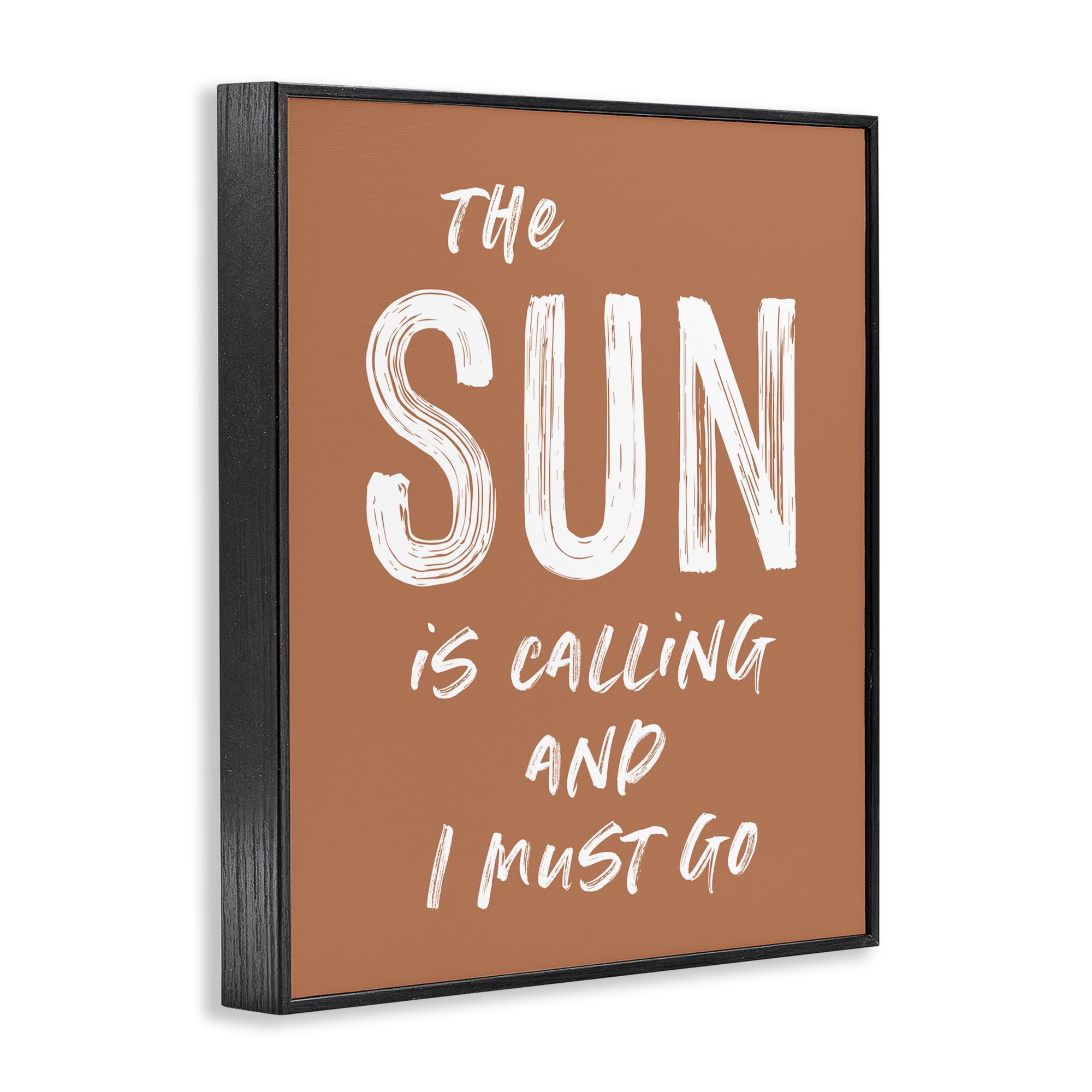 Sun Is Calling Must Go Black Framed Giclee Art, design by Lettered and Lined