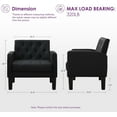 thumbnail image 5 of LAZZO Faux Leather Accent Chairs Set of 2 for Office, Living room, Bedroom, Black, 5 of 5