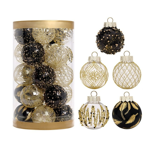PENGXIANG Christmas Ball Ornaments for Christmas Tree 2.36 Inch Christmas Tree Ornaments Decorations with Hanging Rope Multi-Color Decoration for Holiday