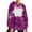 Hot Pink Sweatshirts, variant on Qetyuw Women's Bleached Blank Hoodies Fashion Tie Dyed Sweatshirt with Pockeet Loose Fit Long Sleeve Print Pullover