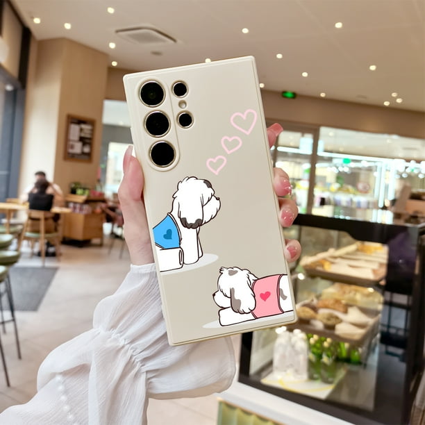 "Muestre su estilo con esta divertida funda para teléfono plateada de color mate de doble capa con diseño de dibujos animados para iPhone 15 Pro Max 14 13 12 Pro 11"