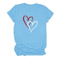 thumbnail image 6 of Tbopshirt Valentine's Day T-Shirts for Women Short Sleeve Graphic Tees, Plus Size Tops,Valentines Day Fashion Crewneck Printing Love Heart T-Shirt Casual Loose Womens Tops S-XXXL, 6 of 6