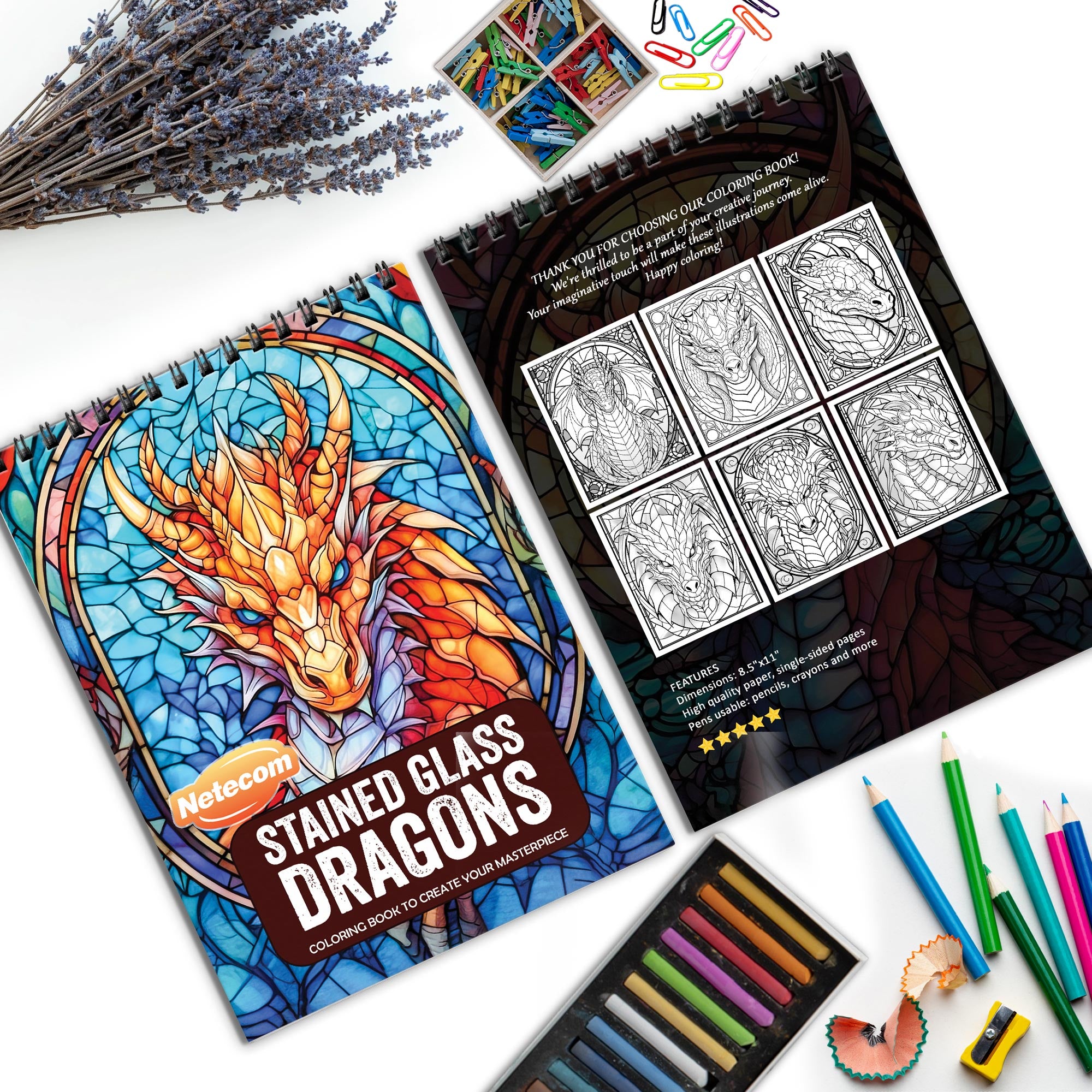TPLHOUSE Xmas Cutie Coloring Book Spiral Bound for Adult, Premium Cover