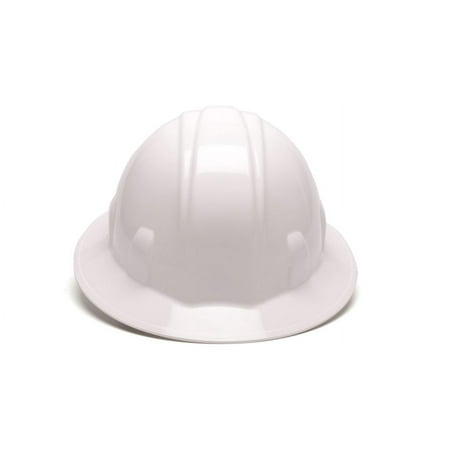 White-Full Brim 6 Pt Ratchet Suspension