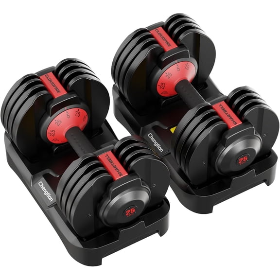 New Upgraded Adjustable Dumbbell Set of 2 (52.5 lbs/25 lbs), 15/9 Weights Dumbbell Set with Safe Locking System, Quick Adjustable Dumbbells For Men and Women Home Gym Workout with Anti-Slip Handle