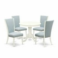 thumbnail image 2 of East West Furniture ANVE5-LWH-15 5 Pc Modern Dining Set - 4 Kitchen Chairs with High Back and 1 Dining Table - Linen White Finish, 2 of 10