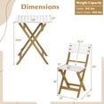 thumbnail image 3 of Gymax 3-Piece Folding Patio Bistro Set w/ Slatted Design Small Outdoor Furniture Set, 3 of 9