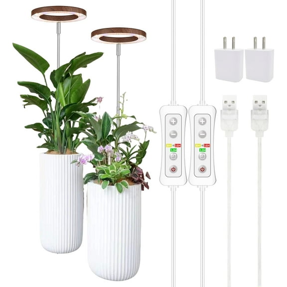 Plant Grow Light,yadoker LED Growing Light Full Spectrum for Indoor Plants,Height Adjustable, Automatic Timer, 5V Low Safe Voltage,Idea for Large Plant Light