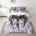thumbnail image 2 of Feelyou Magic Angel Wing Bedding Comforter Set 7pcs for Girl, Purple Princess Bowknot Queen Bedding Sets, Fairy Tale Theme Reversible Queen Sheet Sets, Microfiber Bedroom Decor, 2 of 7