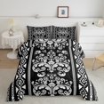 thumbnail image 1 of Erosebridal Bohomian Damask Bedding King Comforter Set, Aztec Floral Down Comforter, Geometric Decor, Reversible, 1 of 7