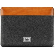 tomtoc Felt & PU Leather Laptop Sleeve for 13-inch MacBook Air M2/A2681 M1/A2337 2022-2018, 13 Inch MacBook Pro