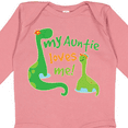 thumbnail image 4 of Inktastic My Auntie Loves Me Dinosaur Boys Long Sleeve Baby Bodysuit, 4 of 5