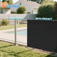 thumbnail image 2 of Pantalla de privacidad para cercas TANG 2,4 m x 15,2 m negra 150 GSM, 2 of 6