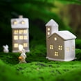 thumbnail image 6 of NOVELAR Miniature Ceramic Christmas Village Houses with Built-in LED Lights, 3.5 to 5.5 inches, Add Rustic Charm to Your Holiday Decor, Perfect for Creating a Snowy Christmas Eve Scene, 6 of 7