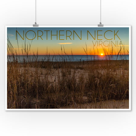 Northern Neck, Virginia - Beach & Sunrise - Lantern Press Photograph (9x12 Art Print, Wall Decor Travel