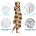 thumbnail image 7 of Yellow Buffalo Mountain Pattern Hooded Bath Towel，50"x30" for Ages 3 To 12 Kids, Quick Dry Lightweight Soft Microfiber Hood Beach Towel Cover Up for Kids, 7 of 7