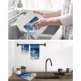 thumbnail image 5 of Nautical Anchor Navy Blue Kitchen Dish Towels for Drying Dishes Set of 3, Coastal Ocean Ombre Striped Waffle Weave Microfiber Hand Tea Bathroom Towels Quick Dry & Absorbent Towel 12x12, 5 of 7